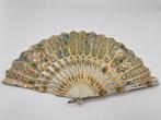French Hand Fan – ca. 1880–1900 – Painted Textile Leaf –