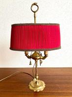 Tafellamp - Brons en stof - Bouillotte Style LouisXVI, Antiek en Kunst