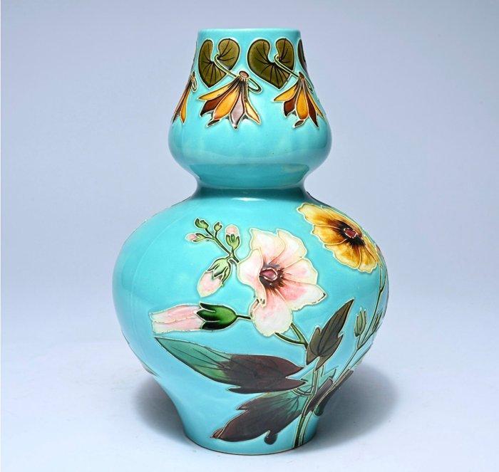 LHerminé-Declercq - Vase - Faïence - Vase à double panse, Antiek en Kunst, Curiosa en Brocante