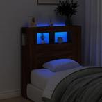 vidaXL Hoofdeinde met LED 100x18,5x103,5 cm bewerkt hout, Huis en Inrichting, Slaapkamer | Bedden, Nieuw, Verzenden