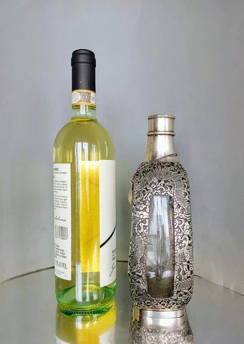 Chinese Export Rectangular Decanter - Fles - .900 zilver, Antiek en Kunst, Antiek | Zilver en Goud