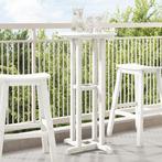 vidaXL Barkast Wit 55x55x107 cm HDPE, Tuin en Terras, Verzenden, Nieuw