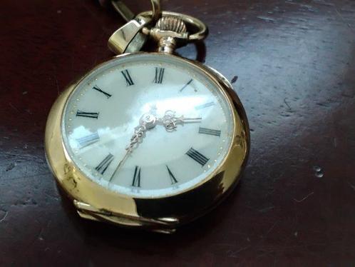 Gouden zakhorloge - Met horloge ketting - 1850-1900, Handtassen en Accessoires, Horloges | Heren