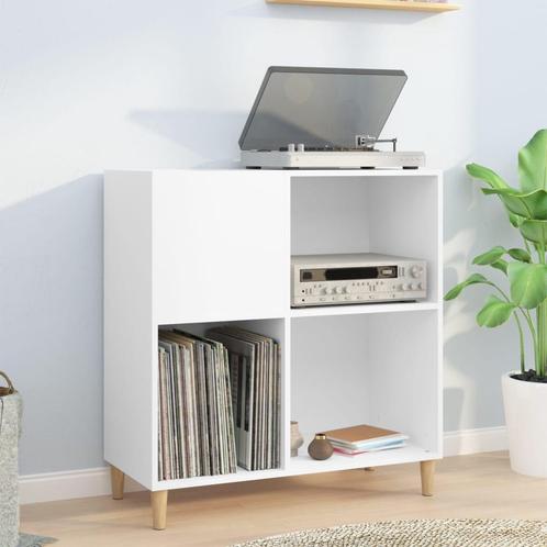 vidaXL Platenkast 84,5x38x89 cm bewerkt hout wit, Huis en Inrichting, Kasten | Overige, Nieuw, Verzenden