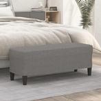vidaXL Bankje 100x35x41 cm stof donkergrijs, Huis en Inrichting, Verzenden, Nieuw
