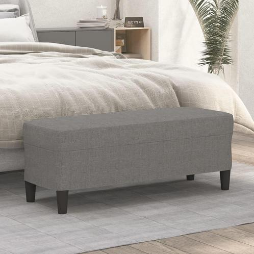 vidaXL Bankje 100x35x41 cm stof donkergrijs, Huis en Inrichting, Overige Huis en Inrichting, Nieuw, Verzenden