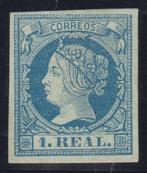 Espagne 1860/1861 - Isabelle II. 1 royal, bleu. - Edifil 55, Timbres & Monnaies, Timbres | Europe | Espagne