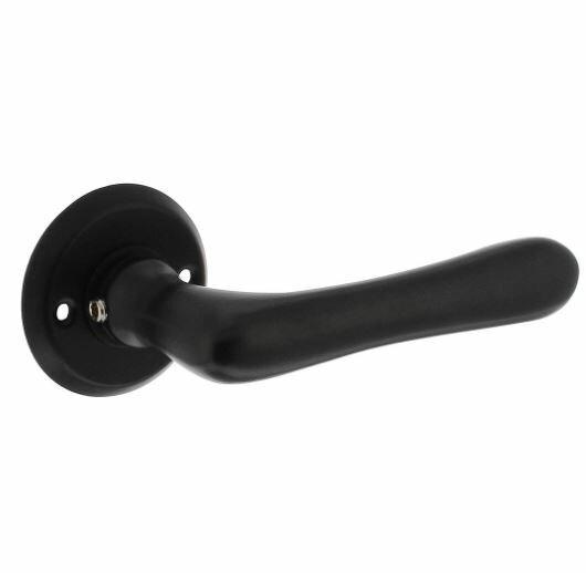 Intersteel enkele deurkruk Trento met rozet ø50x5mm zwart, Doe-het-zelf en Bouw, Hang- en Sluitwerk, Ophalen of Verzenden