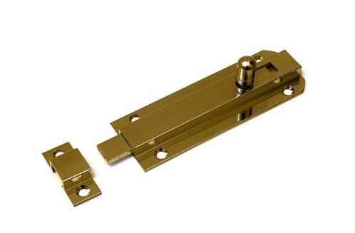 Profielschuif vlak 35x100 messing, Doe-het-zelf en Bouw, Hang- en Sluitwerk, Schuif of Grendel, Nieuw, Koper of Messing, Ophalen of Verzenden