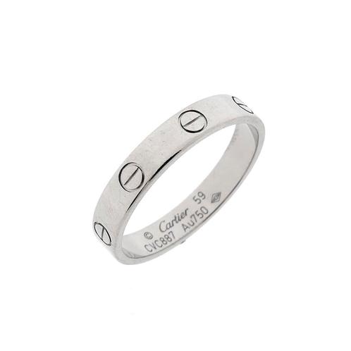 18 Krt. witgouden ring | Cartier (damesring, 750, 18 karaat), Handtassen en Accessoires, Ringen, Dame, Overige kleuren, 18 tot 19