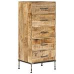 vidaXL Ladekast 45x35x106 cm massief mangohout, Verzenden, Nieuw
