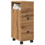 vidaXL Badkamerkast smal met wielen bewerkt hout artisanaal, Huis en Inrichting, Verzenden, Nieuw