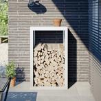 vidaXL Haardhoutrek 60x40x100 cm staal wit, Verzenden