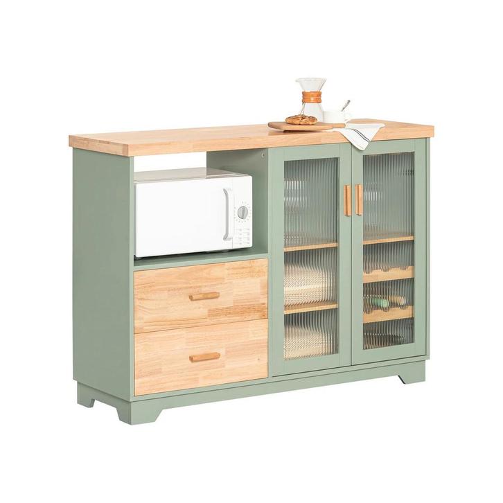 2eChoix | SoBuy Ilot de cuisine - FSB81-GR - Chêne & MDF -, Huis en Inrichting, Woonaccessoires | Overige, Ophalen of Verzenden