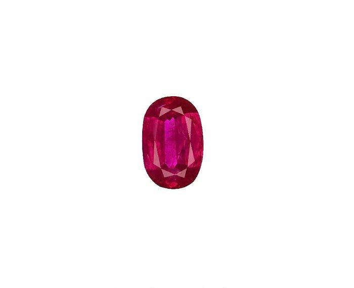 1 pcs Rood Robijn - 3.01 ct - Gemological Institute of, Handtassen en Accessoires, Edelstenen