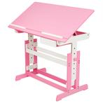 tectake Bureau in hoogte verstelbaar 109x55x63-94cm - pink, Verzenden, Nieuw