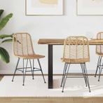 vidaXL Eetkamerstoel 2 pcs Naturel 44.5 x 55 x 85 cm Riet en, Huis en Inrichting, Verzenden, Nieuw