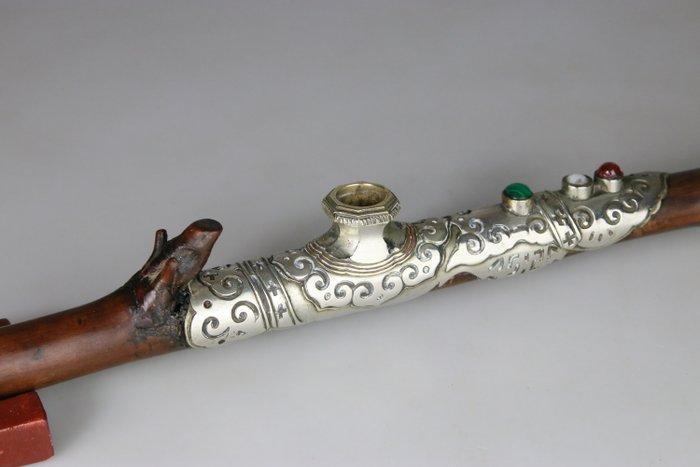 Pijp van opium Chinoise en Bois de Rose - Bamboevorm -, Antiek en Kunst, Antiek | Overige Antiek