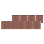 vidaXL Schutting 1564x186 cm HKC bruin, Tuin en Terras, Verzenden, Nieuw