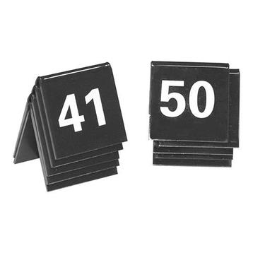Tafelnummer | 41 t/m 50 | Kunststof | Zwart | 2-zijdig |, Verzenden