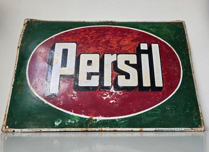 E. Ostermann & Co Amsterdam - Persil - Emaille bord -, Antiquités & Art, Antiquités | Assiettes décoratives & Carrelages