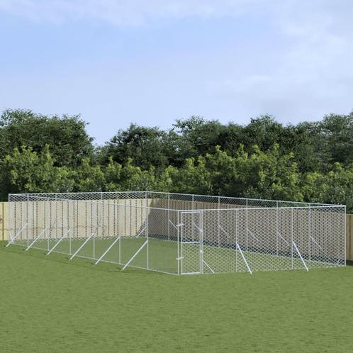 vidaXL Hondenkennel voor buiten 6x14x2 m gegalvaniseerd, Dieren en Toebehoren, Hondenbenches, Nieuw, Verzenden