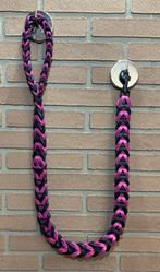 Lederen honden riem Pink/black, Ophalen of Verzenden, Nieuw