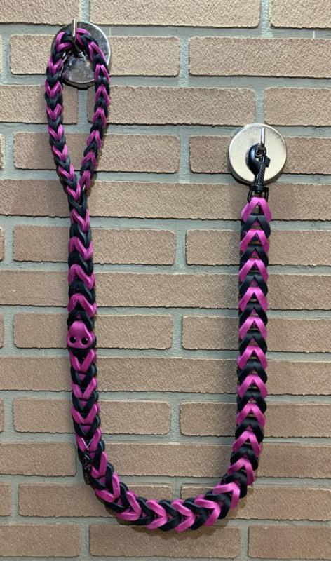 Lederen honden riem Pink/black, Auto-onderdelen, Overige Auto-onderdelen, Nieuw, Ophalen of Verzenden