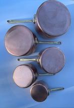 Kookpottenset (5) - Koper, Messing, Tin