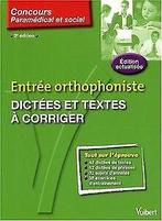 Dictées et textes à corriger : Entrée orthophoniste  ..., Dominique Dumas, Verzenden