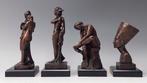 Sculpture, 4 Museum reproducties - 1,4 kg - 16 cm - Bronze, Antiek en Kunst