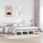 vidaXL Bedframe zonder matras massief grenenhout wit 180x200, Huis en Inrichting, Slaapkamer | Bedden, Verzenden, Nieuw