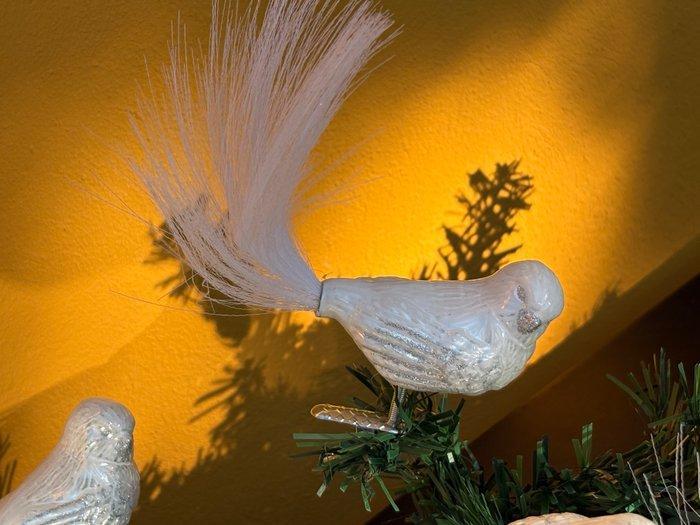 Krebs - Kerstdecoratie Inge-Magic: 6 vogeltjes (wit) op, Diversen, Kerst