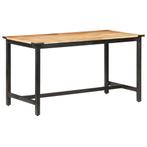 vidaXL Eettafel 140x70x76 cm massief ruw mangohout, Verzenden, Nieuw