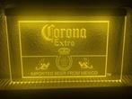 Corona neon bord lamp LED verlichting reclame lichtbak *geel, Nieuw, Verzenden