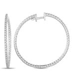 Oorbellen - 14 karaat Witgoud, 14K witgouden 1,77 ct diamant, Nieuw