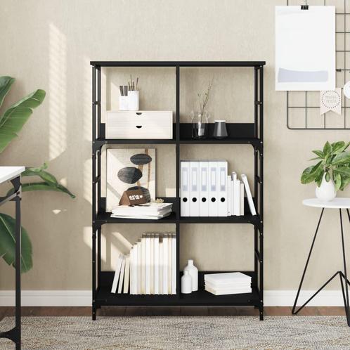 vidaXL Boekenrek 78,5x33x117,5 cm bewerkt hout zwart, Huis en Inrichting, Kasten | Boekenkasten, Nieuw, Verzenden