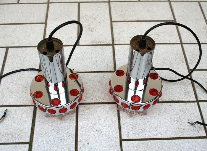 Massive - Lamp (2) - Staal, Plexiglas, Glas - Space Age, Antiek en Kunst, Antiek | Verlichting