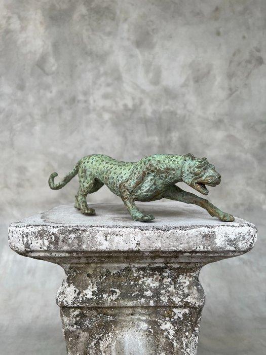 Beeld, NO RESERVE PRICE - Bronze Patinated Hunting Leopard -, Antiek en Kunst, Kunst | Designobjecten