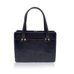 Gucci - Vintage Black Leather Top Handles Bag Handbag