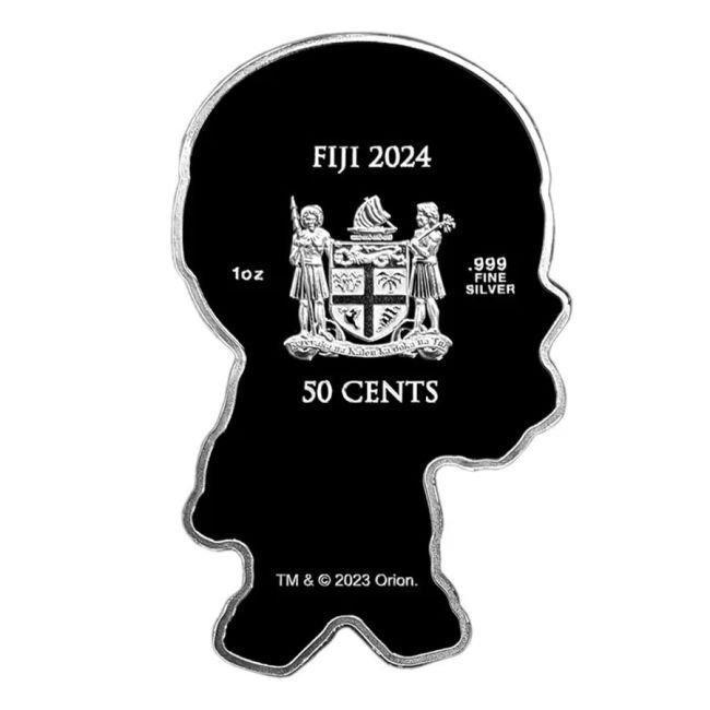 Fiji. 50 Cents 2024 1 oz Robocop Shaped Proof Silver Coin, Postzegels en Munten, Edelmetalen en Baren