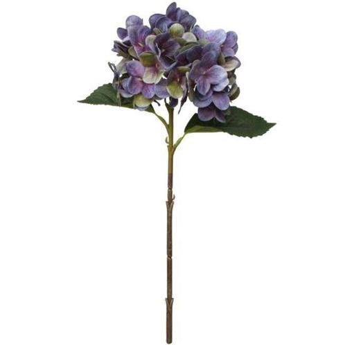 Hortensia zijdebloem 45cm real touch hydrangea purple/green, Huis en Inrichting, Woonaccessoires | Kunstplanten en Kunstbloemen