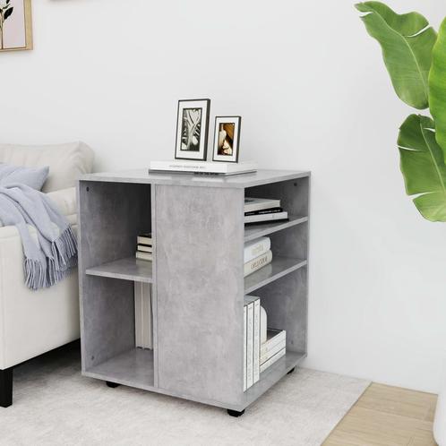 vidaXL Kast verrijdbaar 60x53x72 cm spaanplaat betongrijs, Huis en Inrichting, Kasten | Overige, Nieuw, Verzenden