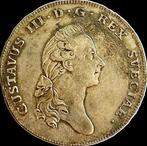 Zweden. Gustav III. Riksdaler 1779 very nice patina AU+ and