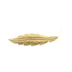 Gouden veer broche | Vintage (gouden broche, geelgoud), Handtassen en Accessoires, Broches, Ophalen of Verzenden, Gebruikt, Overige kleuren