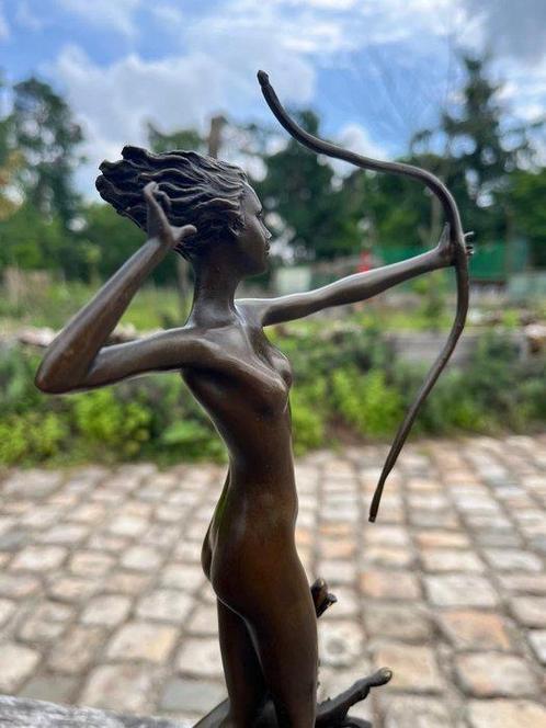 Josef Lorenzl - sculptuur, Diana with Hunting Dogs - 31 cm -, Antiek en Kunst, Curiosa en Brocante