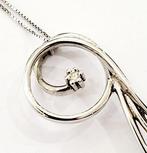 Ketting met hanger - 18 karaat Witgoud - 0.30ct. tw. Diamant, Handtassen en Accessoires