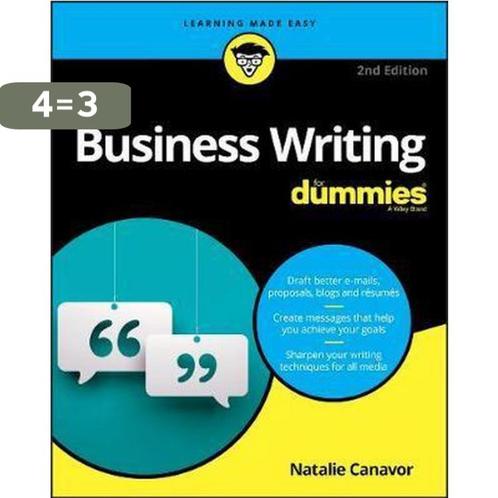 Business Writing for Dummies 9781119369004 Natalie Canavor, Boeken, Overige Boeken, Gelezen, Verzenden