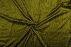 Velvet stof khaki groen stof - 10m rol - Polyester stof, Hobby en Vrije tijd, 200 cm of meer, Nieuw, Groen, Polyester