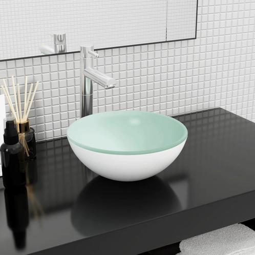 vidaXL Wasbak 30x12 cm gehard glas wit, Doe-het-zelf en Bouw, Sanitair, Nieuw, Verzenden